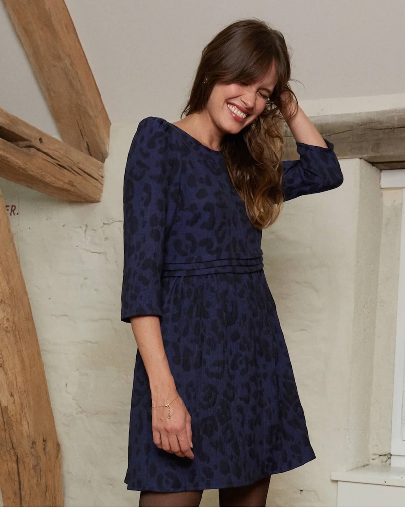 Dress-jacquard-blue